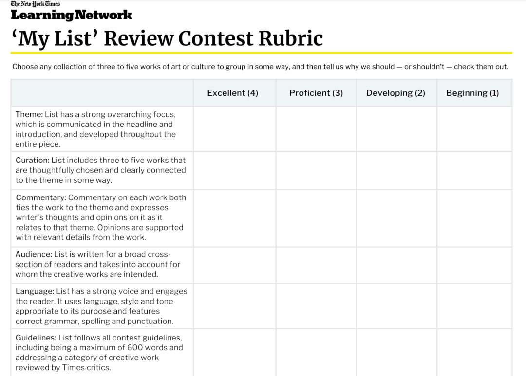 《纽约时报》2025全新评论写作比赛备赛报名倒计时，附参考作品！