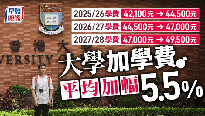 港八大非本地生，学费全面上涨！最高增幅22.8%！！