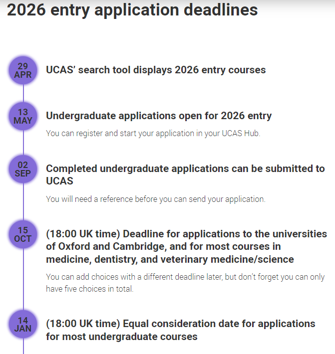 2026英本申请季开启！UCAS 2026本科申请时间线全解析