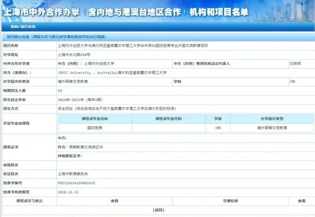 2025年招生简章 | 上海对外经贸大学国际本科3+1项目（中澳合作国际贸易专业）