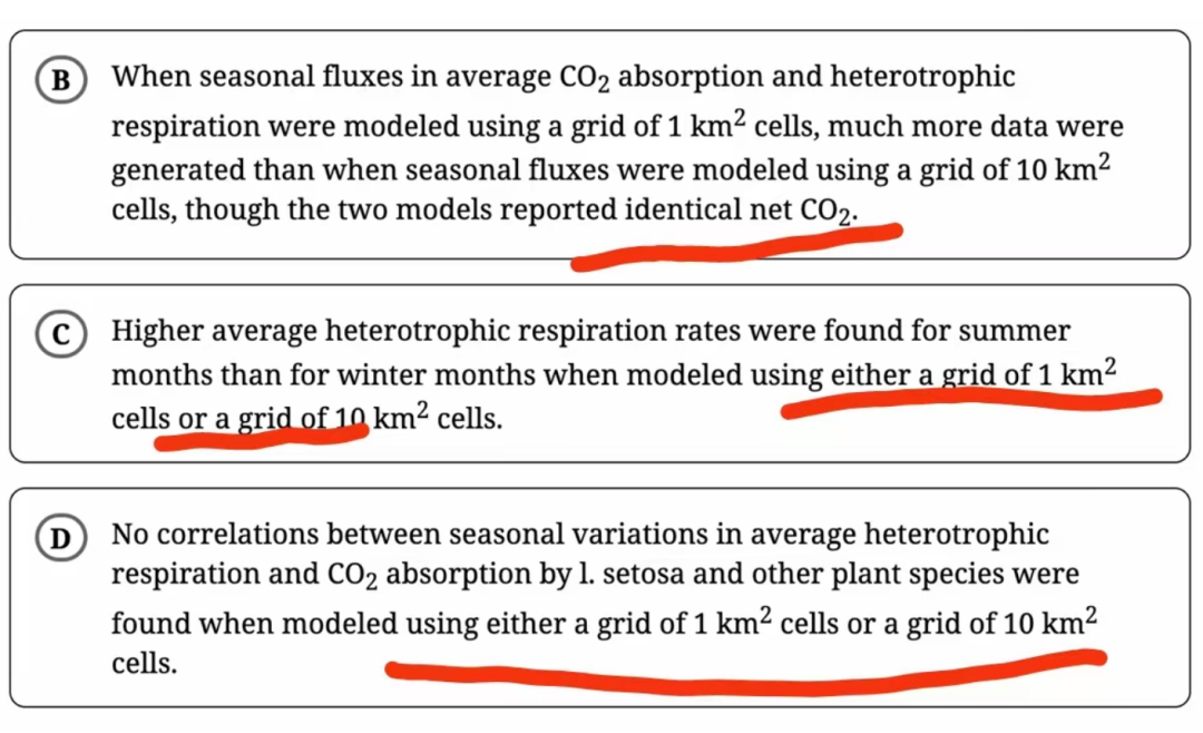 SAT机经：阅读重考/改考题3：grid of 1 km² vs. grid of 10 km²? What the...?