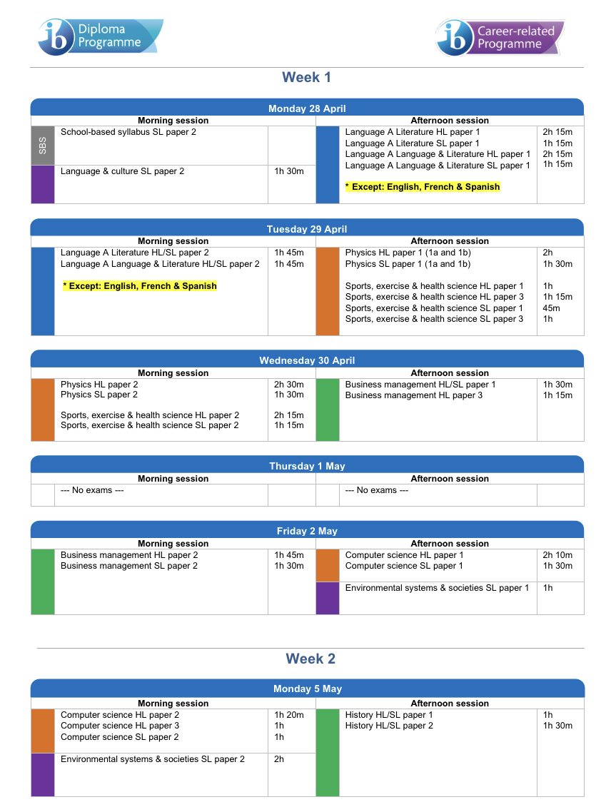 IB五月大考紧张备考中！盘点IB大考时间及各学科考纲变化总结~