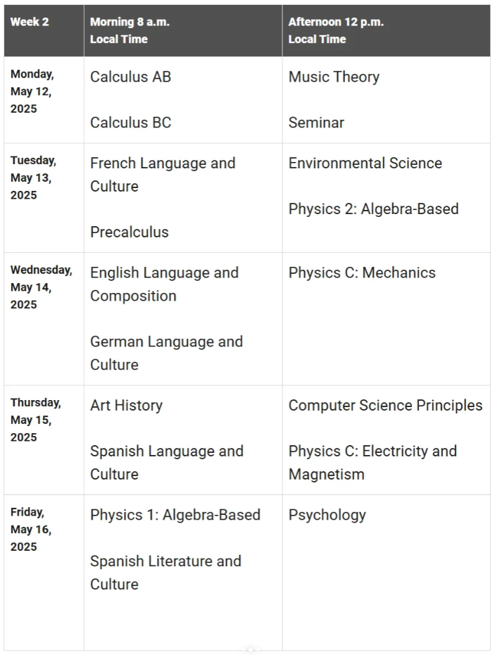 2025年AP大考超全考试时间一览~最新考纲调整！附AP全辅导~
