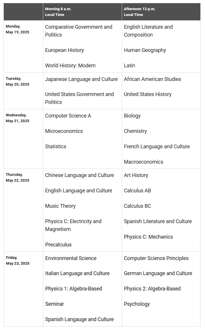 AP选课避雷这三门科目！附2025年AP考试时间~