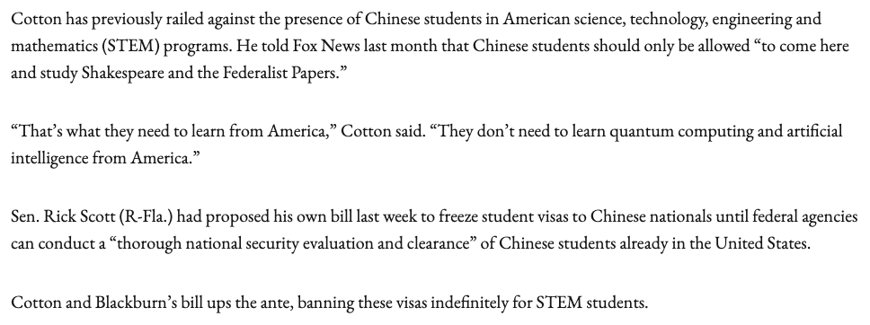 美议员提议全面禁止中国学生签证？关于近日赴美留学签证问题的解答