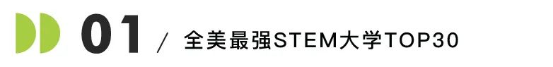 盘点全美30所STEM最强大学！