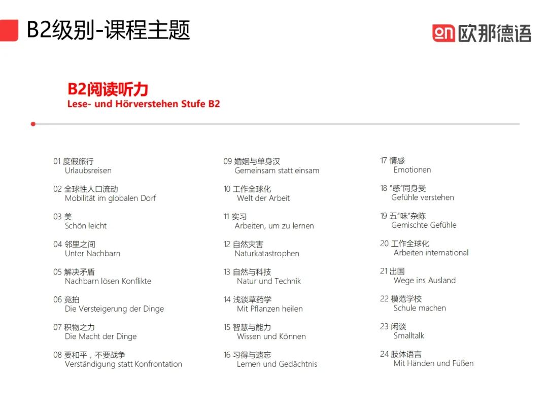 德语0基础如何一年冲刺到B2？欧那德语系统学不绕路，附5月开班详情