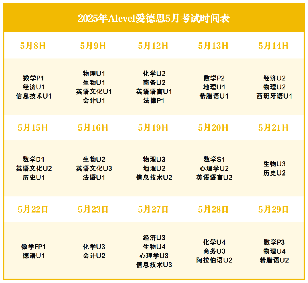 2025年Alevel爱德思大考5-6月正在进行！爱德思政策调整必须要知道！
