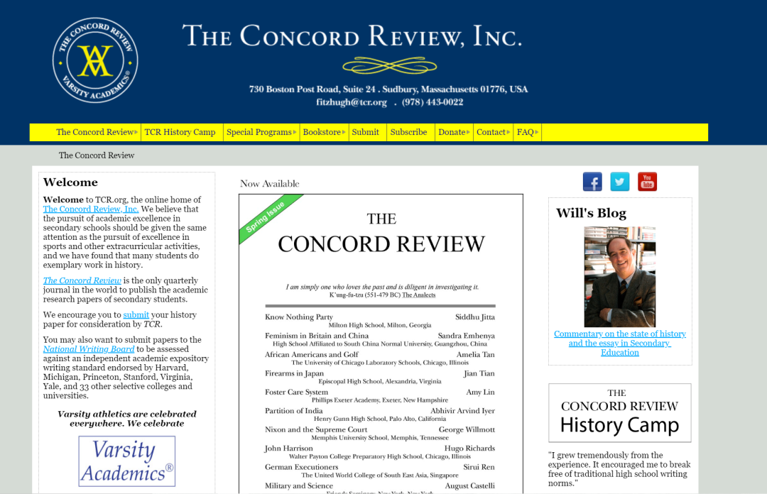 The Concord Review竞赛详细介绍
