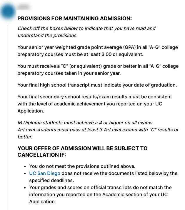 美本offer在手，IB实考成绩比预估低10分，我只收到一封warning letter……