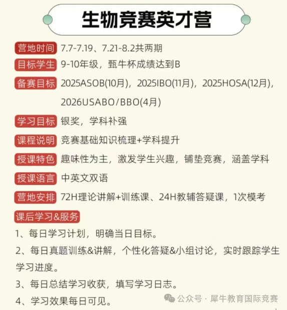 *BBO竞赛和USABO竞赛终极PK，究竟选择哪个？这份对比攻略请收下！附BBO&USABO竞赛培训课程介绍