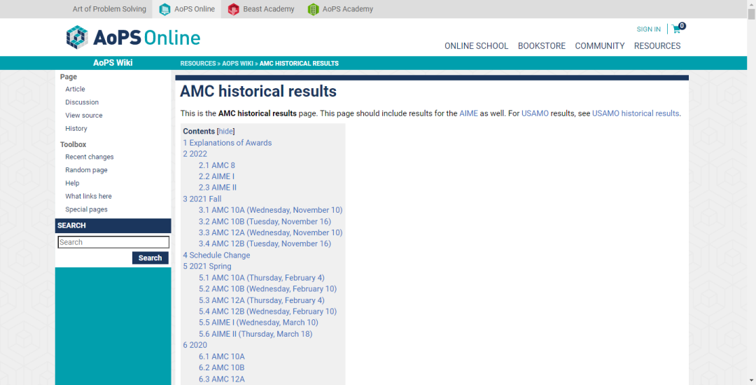 AMC10竞赛逆袭必备：学霸私藏4个AMC10数学竞赛学习网站大公开，附AMC10数学竞赛真题解析/书籍分享！