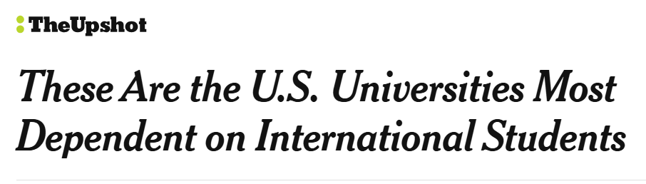 最依赖国际生的美国大学曝光！留学生：没想到这么多名校需要我……
