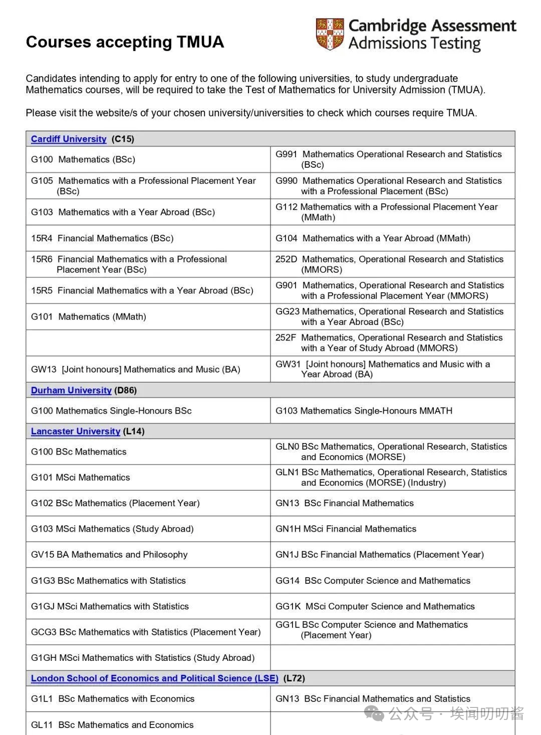 轻松搞清MAT/STEP/TMUA三大申请英本的数学类入学考试！