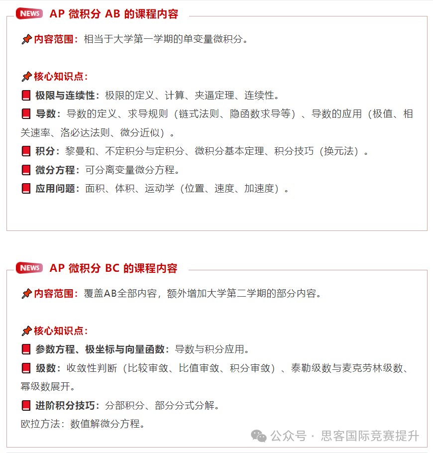 微积分 AB 和 BC 怎么选？看完这篇文章你就明白了！