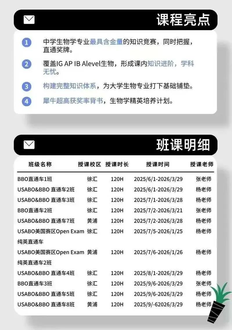 国际生打生物竞赛3个就够！USABO/BBO/BrainBee金牌培训课程推荐