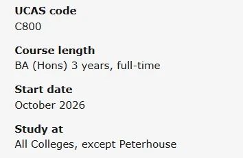 2025年剑桥大学30个本科专业申请要求有多高，录取者平均成绩与科目选择究竟如何？