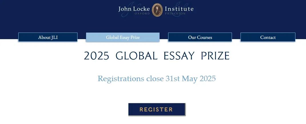 JohnLocke竞赛5月31日截止报名！错过等一年！加入JohnLocke辅导