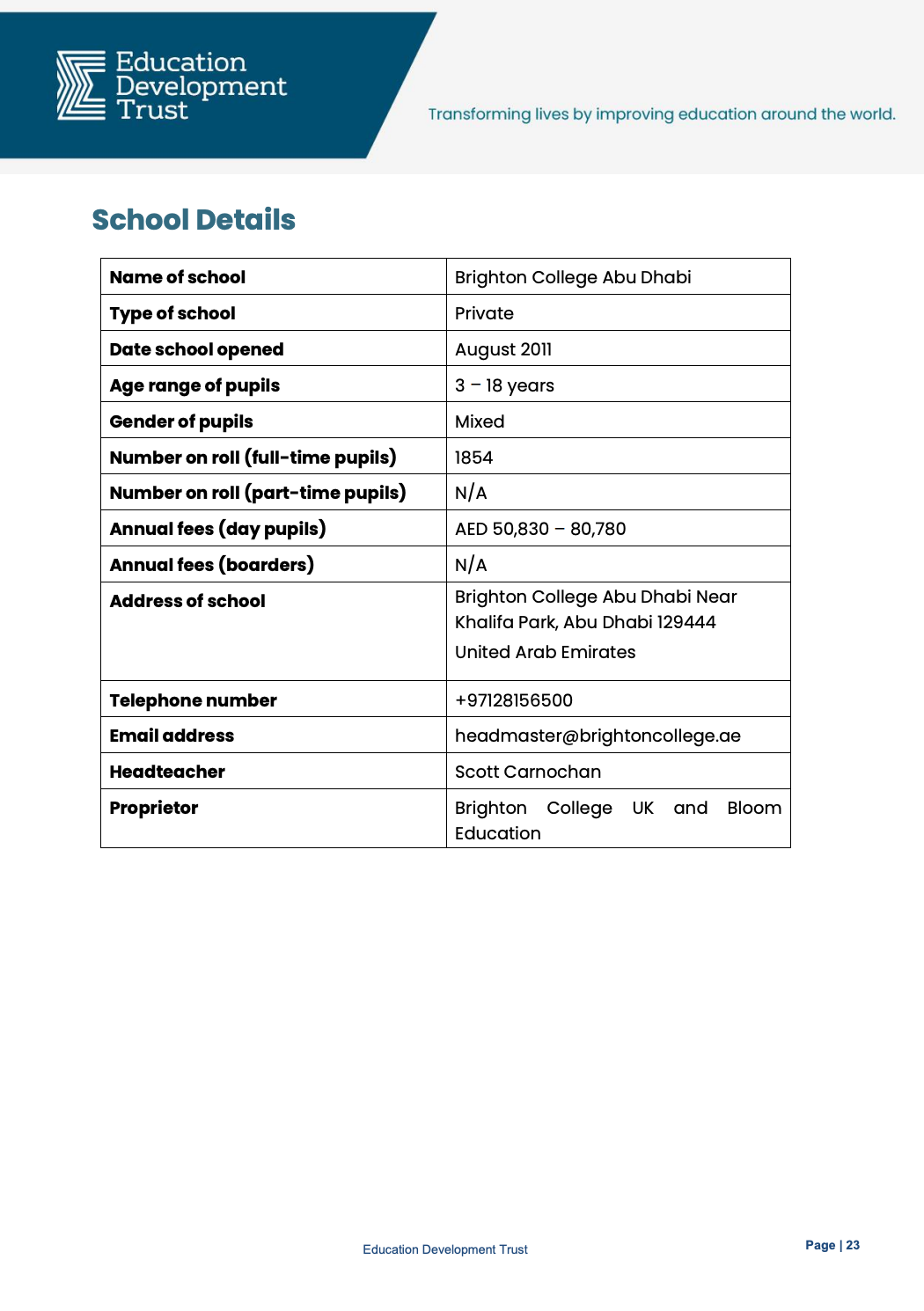 阿布扎比布莱顿学院（Brighton College Abu Dhabi ）入学指南