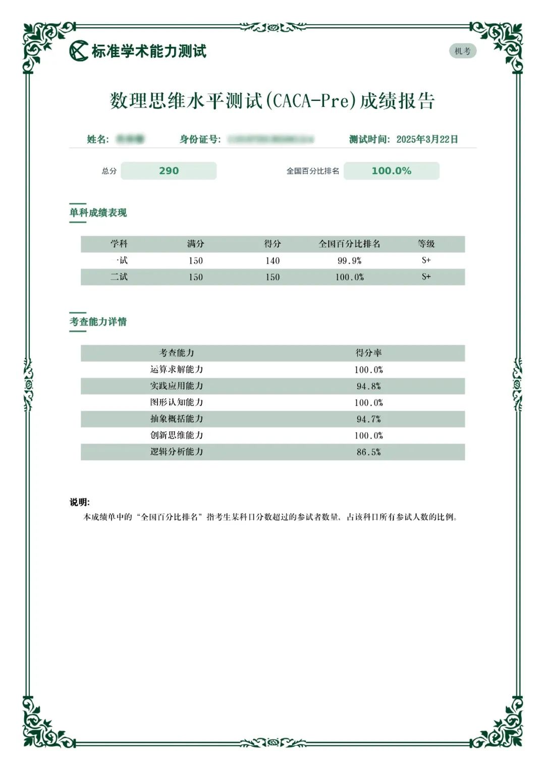 2025-2026学年CACA(综合学术能力评估)考试安排！