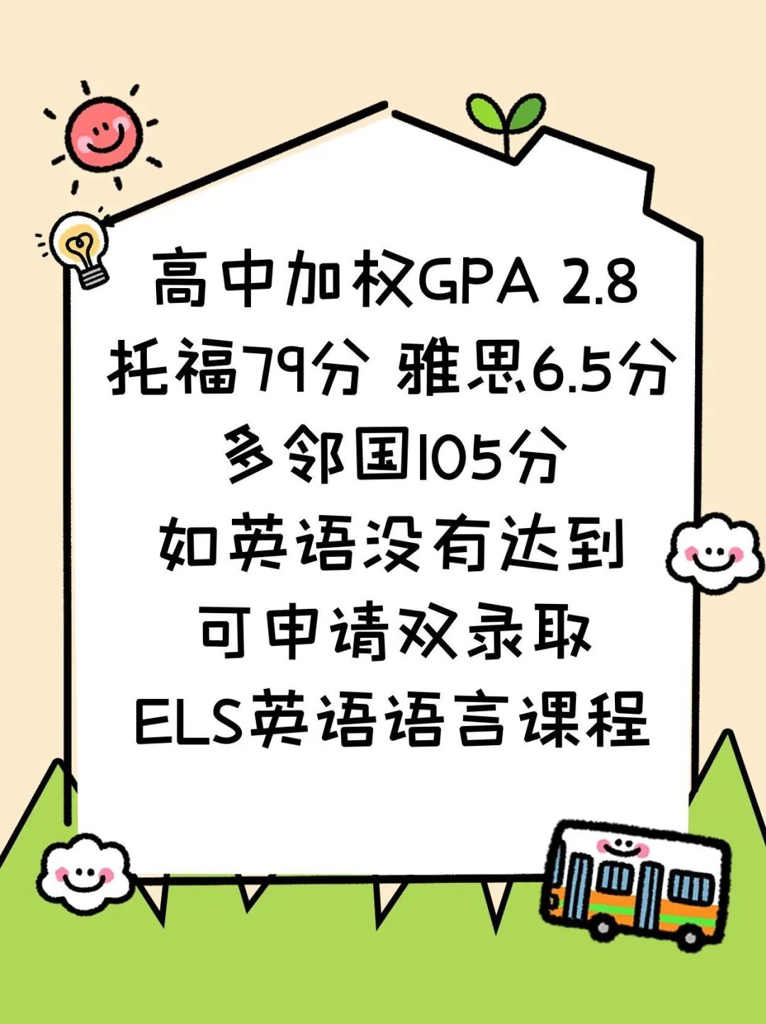 雅思不到5.5分留学美国大学本科