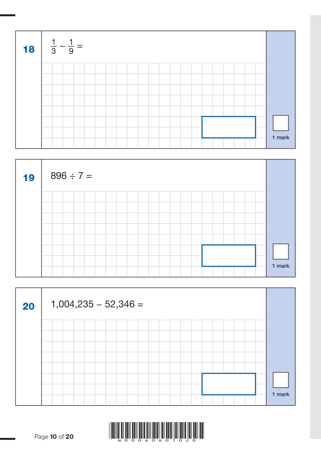 2025年英国小学毕业统考数学三套试卷解析