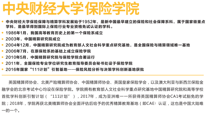 2025中央财经大学保险学院2+2国际本科