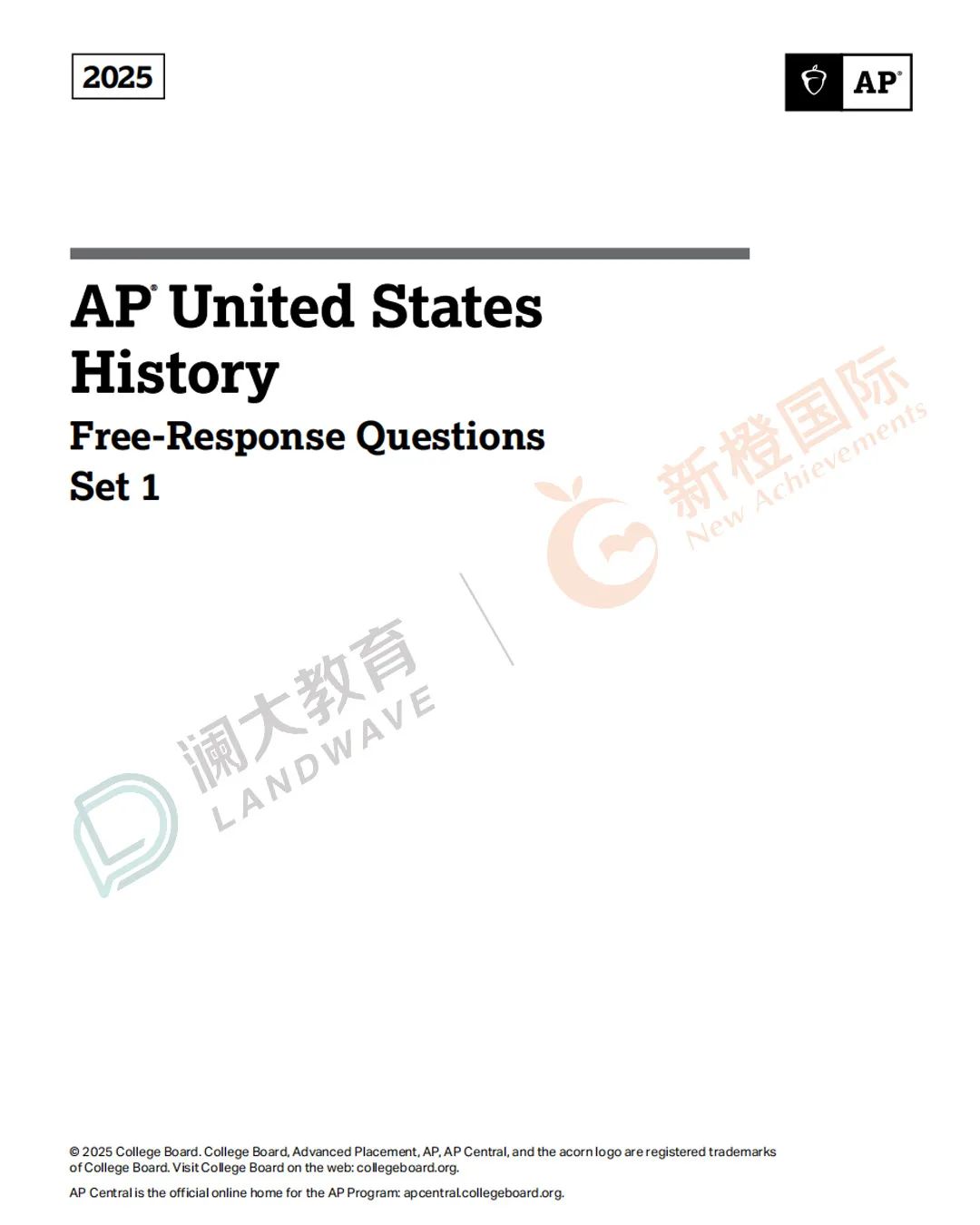CB再发布6门AP科目五分率，预备微积分和美国历史人数激增