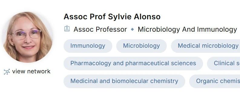 新加坡国立大学全奖博士招生(Prof. Sylvie Alonso)