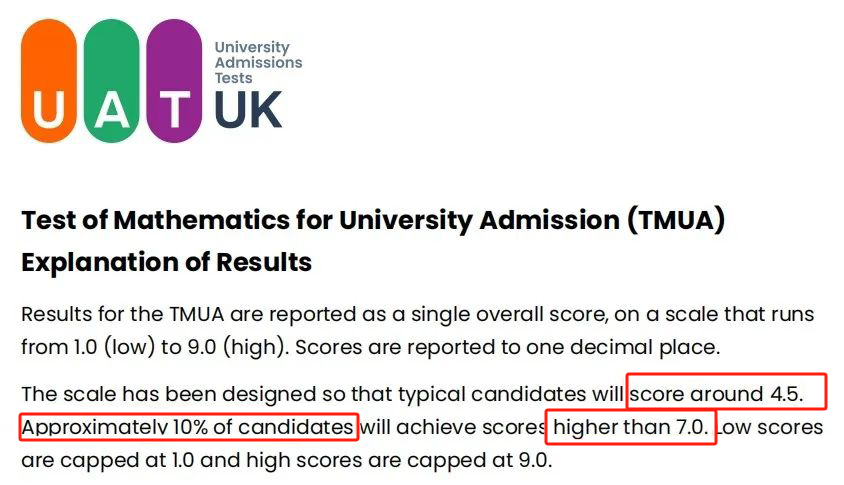 申请G5大学TMUA笔试要考多少分才够？