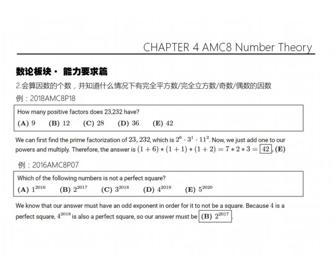 AMC8数学竞赛考什么？基础知识点总结盘点