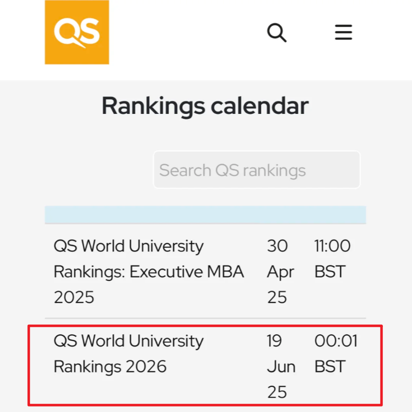 2026QS世界大学排名将于 6月19日 正式发布！哪些顶尖大学面临下滑危机？