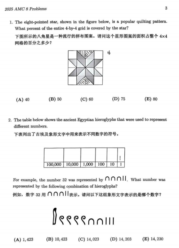 2025年AMC8数学竞赛分数线分析！有AMC8最新真题吗？