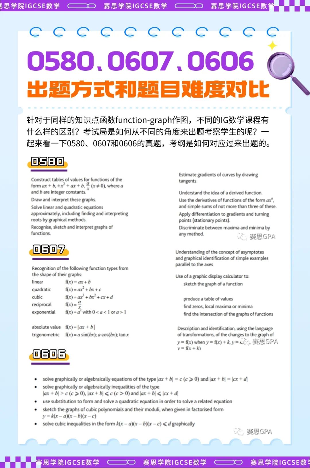 有多少家长还不清楚IG数学0580、0606、0607的区别？为什么孩子总在数学上栽跟头？