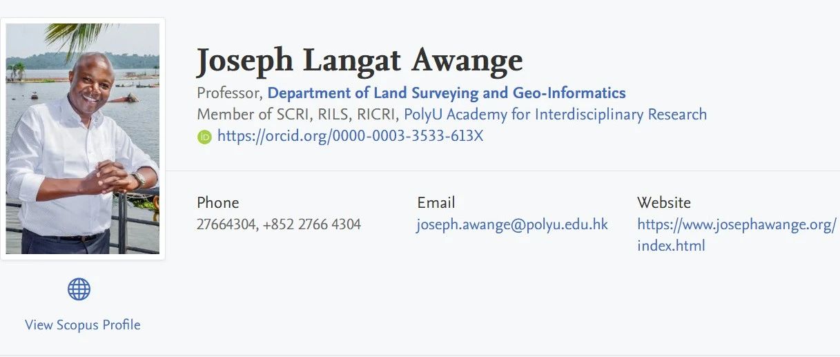 香港理工大学全奖博士项目（Prof. Joseph Awange）