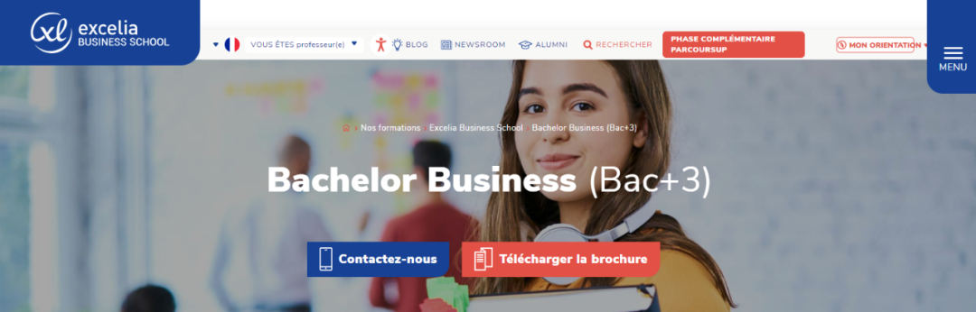 Excelia高商：三年制法授商务本科 Bachelor Business