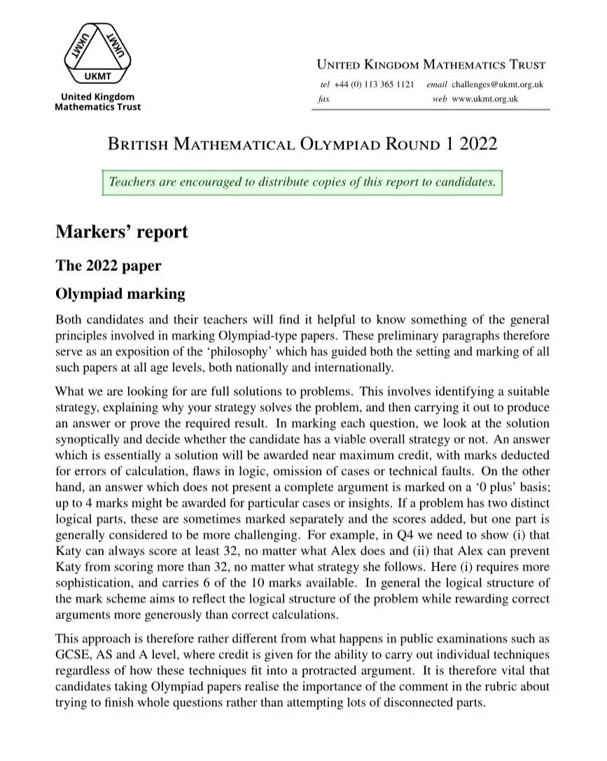 BMO英国数学奥赛冲金指南！文末附BMO竞赛资料~