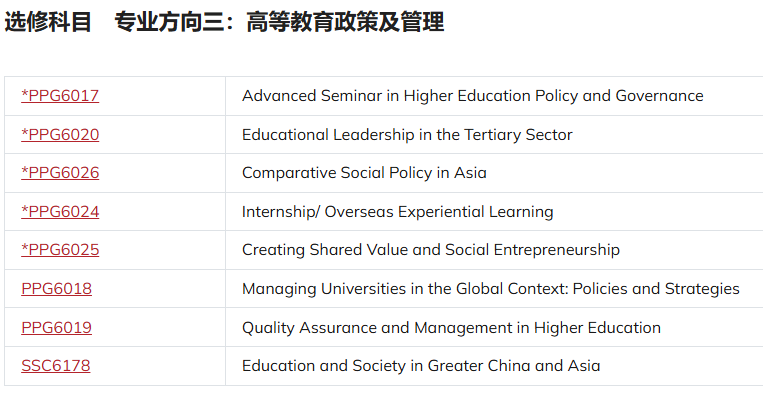 香港教育大学公共政策及管理硕士（MPPM）26春季入学已开放申请！10月截止！