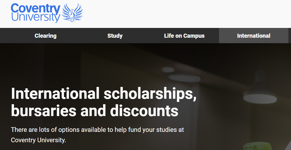 考文垂大学2025Fall奖学金开放中,最高可达4000镑,中国学生100%适用! 考文垂大学2025Fall奖学金开放中,最高可达4000镑,中国学生100%适用!