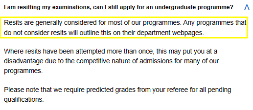 英国哪些大学不接受重考A-Level？