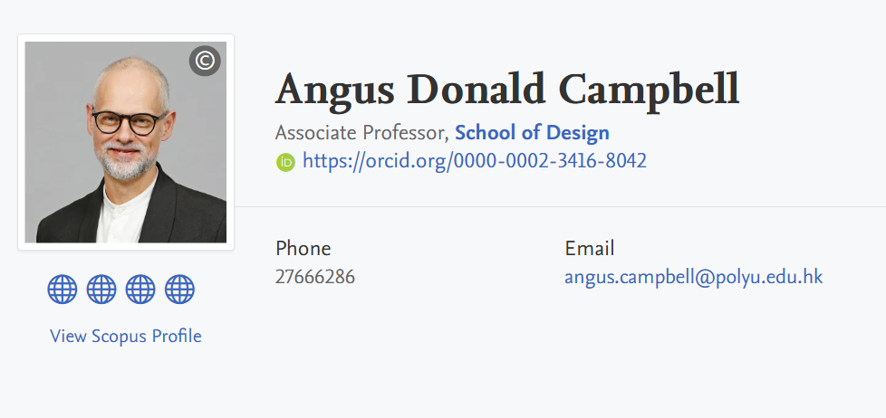 香港理工大学全奖博士招生(Prof. Angus Donald Campbell)