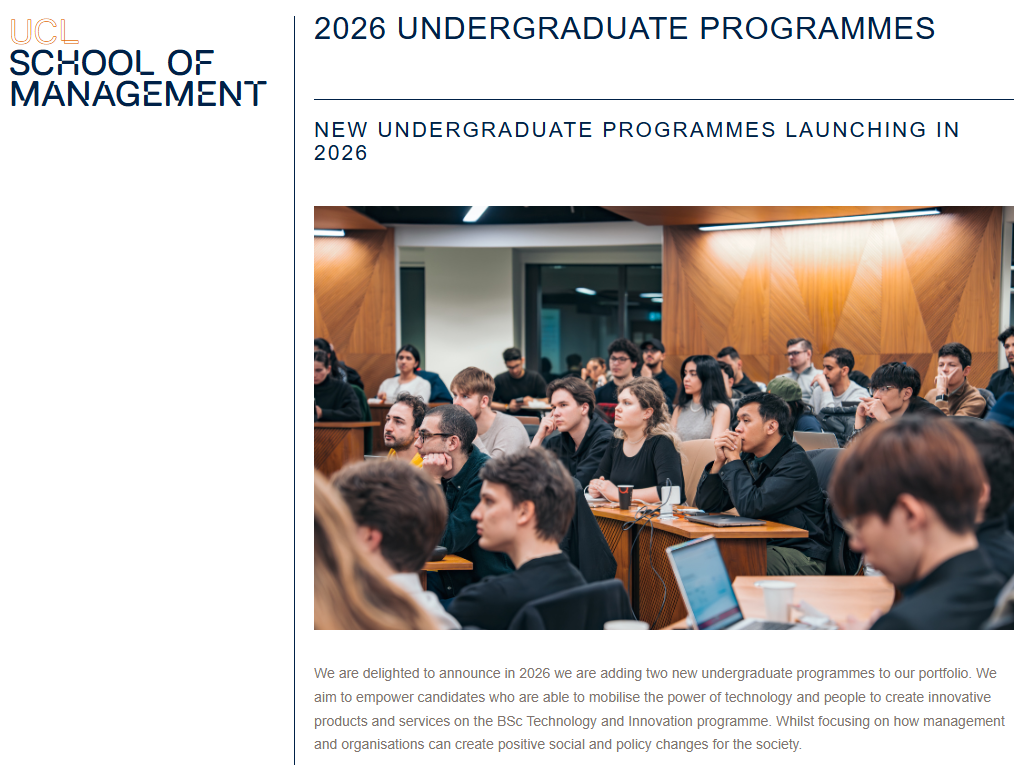 英国留学丨2026Fall UCL和LSE新增本科专业！