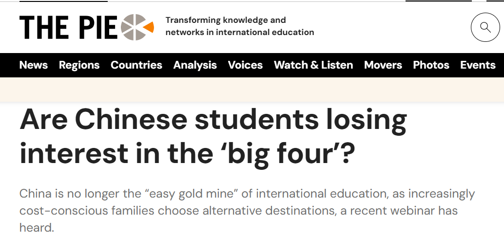 留学地图即将重绘：中国学生正在去哪儿？