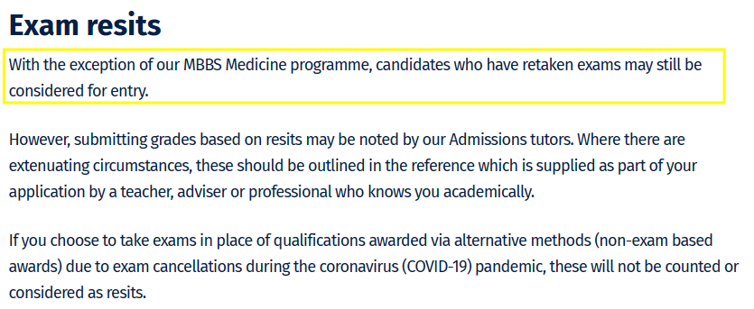 英国哪些大学不接受重考A-Level？