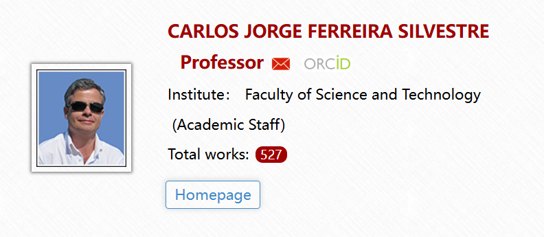 澳门大学全奖博士项目（Prof. Carlos Jorge Ferreira Silvestre）
