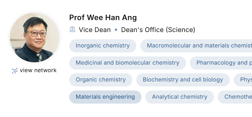 新加坡国立大学全奖博士项目(Prof. Wee Han Ang)