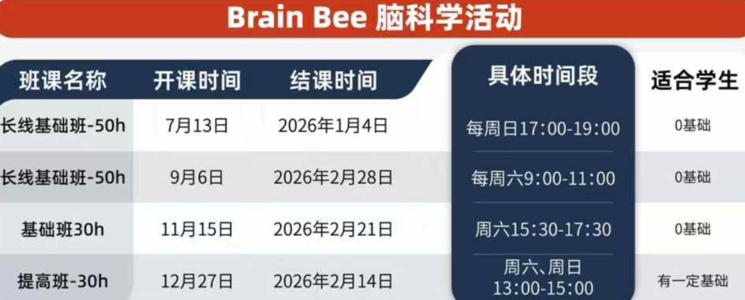 BrainBee脑科学大赛详解！