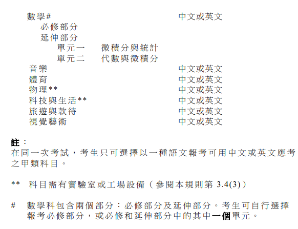香港考評局公佈2026 年香港文憑考試（HKDSE）最新考試規則