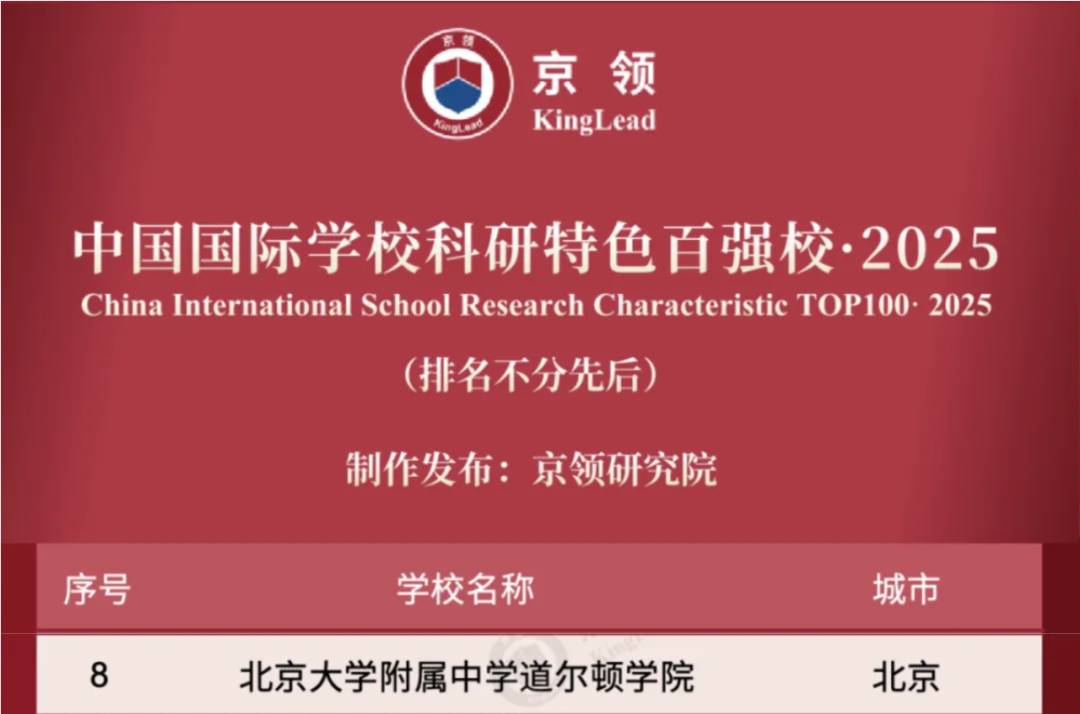 国际学校推荐｜北京大学附属中学道尔顿学院