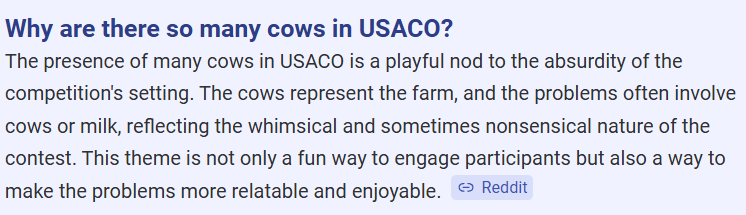 USACO题面中为什么经常出现奶牛